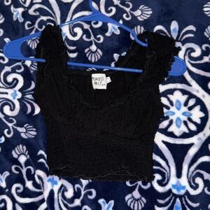 Black Princess Polly Crop Top
